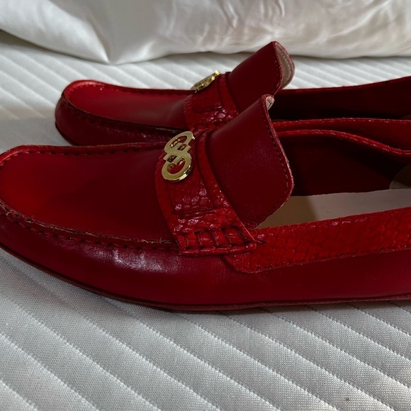 NWOT Cole Haan WMNS Shelby CH Logo II Firey Red Loafer Moccasins Shoes Sz 7.5 - Picture 3 of 11